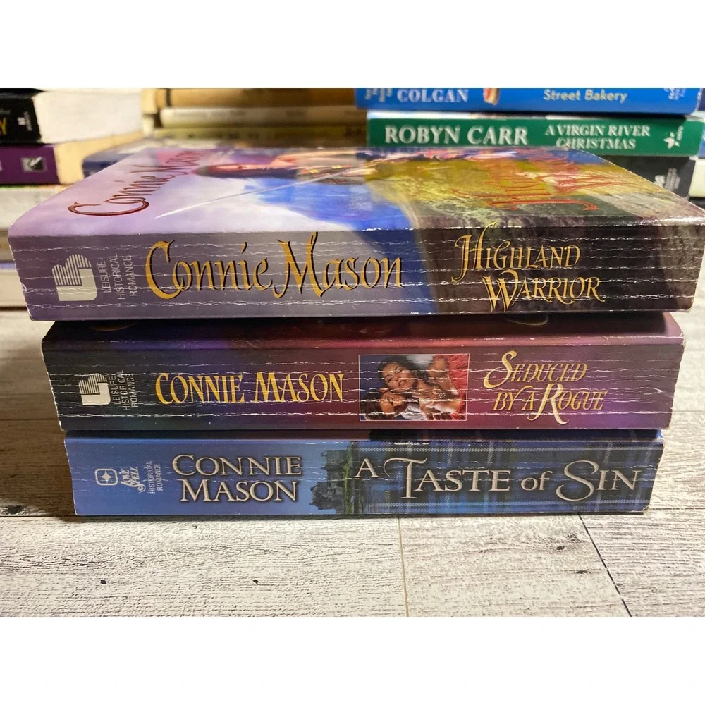 3 Connie Mason Historical Romance Seduced by a Rogue Highland Warrior Taste Sin